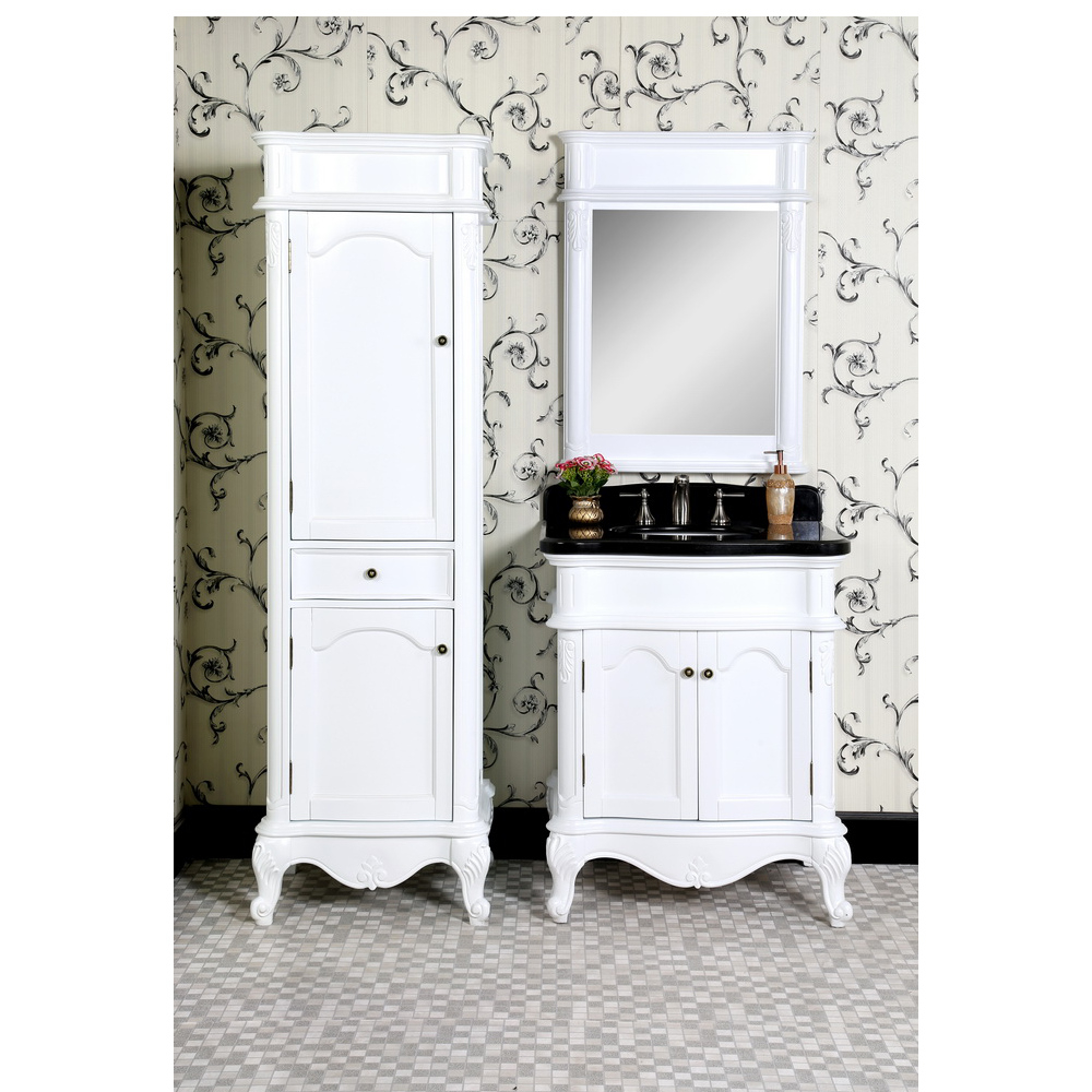 Wb19718A-W, Side Cabinet, Linen Tower throughout Understanding the Appeal of Rustic Solid Fir Side Cabinet Linen Towers in Modern Homes