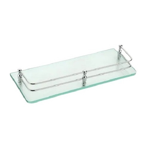 White' 20 X 5 Cm Rectangular Wall Mounted Tempered Glass Modern ... throughout Designing Safe and Stylish Rectangle Tempered Glass Shelves