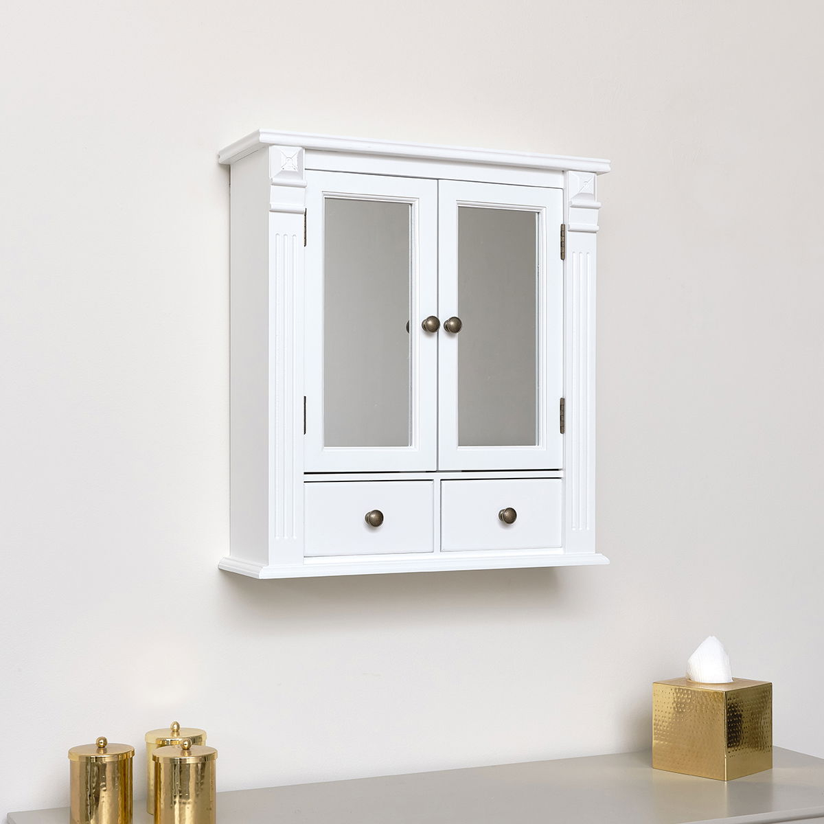White Mirrored Bathroom Wall Cabinet in The Versatility of Savannah Mirrored Wall Cabinet White Across Different Decor Styles
