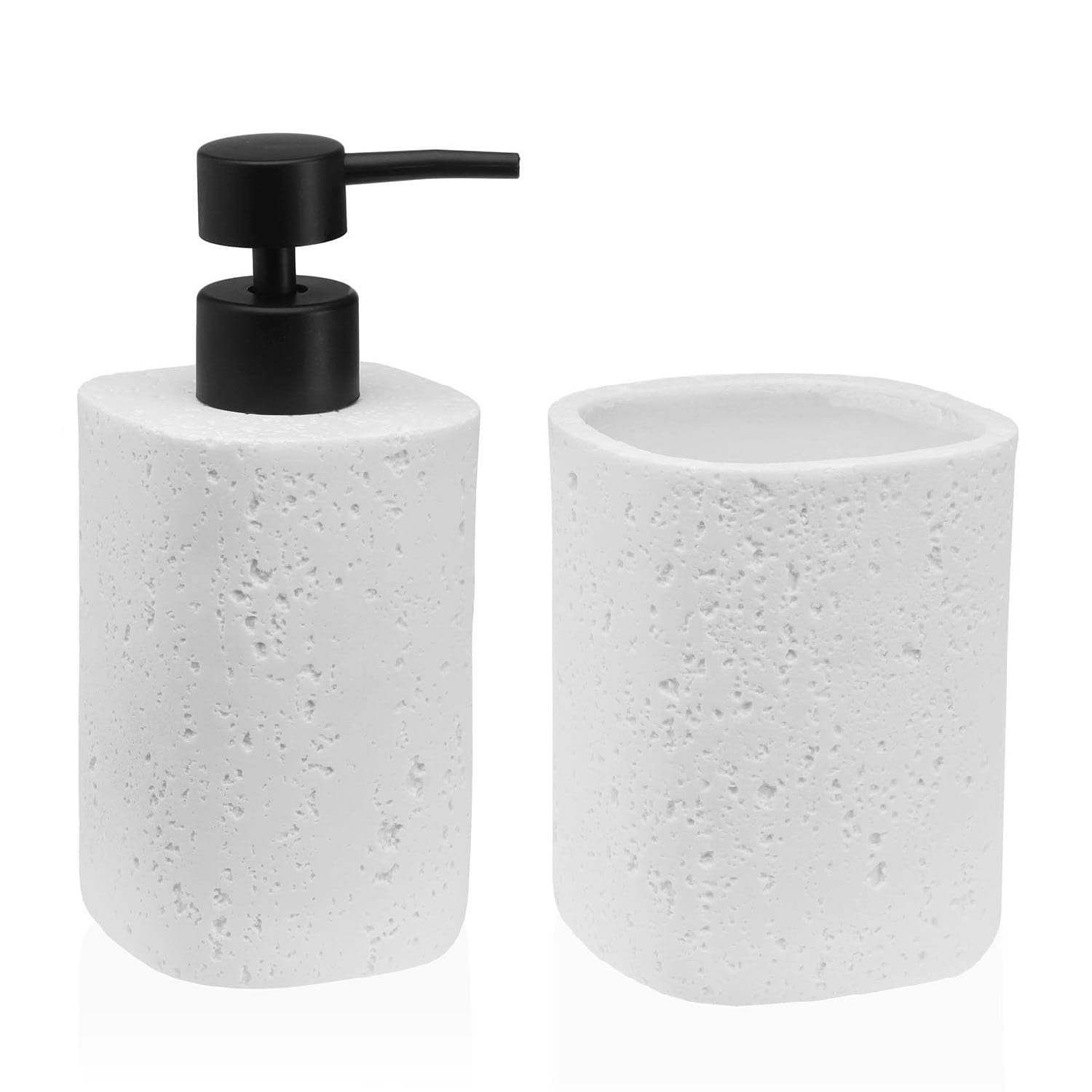 White Rock 2-Piece Bathroom Set Dispenser / Tumbler | Design Is This pertaining to Understanding the Hartford 2-Piece Bathroom Set from DEPOT E-SHOP