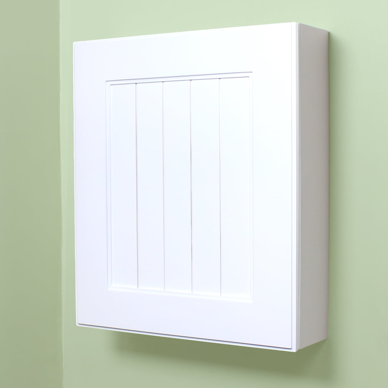 White Shaker Style Solid Wood Wall-Mount Medicine Cabinet With ... intended for White Shaker Style Wall-Mount Medicine Cabinet