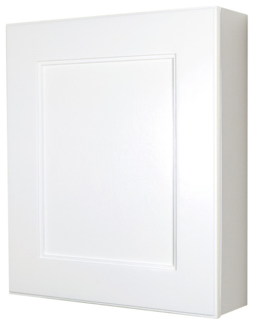 White Shaker Style Wall-Mount Medicine Cabinet - Transitional ... pertaining to Understanding the Timeless Appeal of White Shaker Style Wall-Mount Medicine Cabinets
