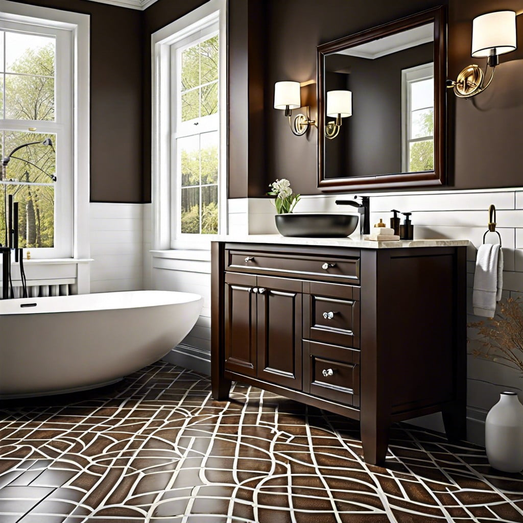 21 Dark Brown Vanity Bathroom Ideas For A Classy Aesthetic regarding The Evolution of Vanity Cabinet Design Through the Decades