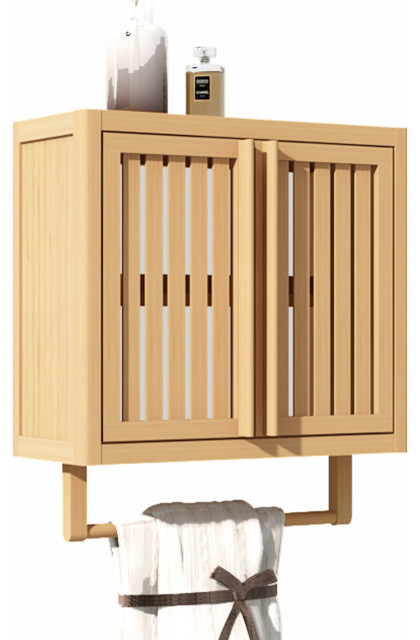 22" Tall Bath Wall Mounted Toilet Storage Box, Neutral, Shelf - Modern ... intended for Understanding the practical advantages of 22 inch bathroom storage units
