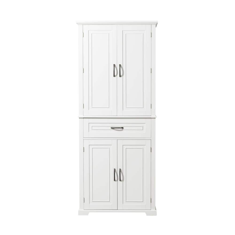 30 In. W X 16 In. D X 72 In. H White Mdf Freestanding Linen Cabinet ... intended for Linen Cabinet Derby