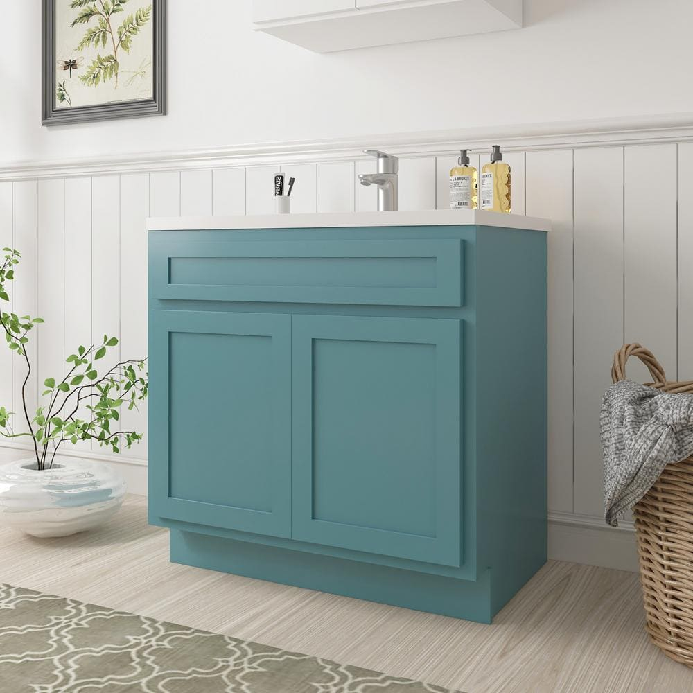 33 In. W X 21 In. D X 32.5 In. H 2-Doors Bath Vanity Cabinet Only In ... pertaining to Vanity Art Vanity Cabinet Only, 12"