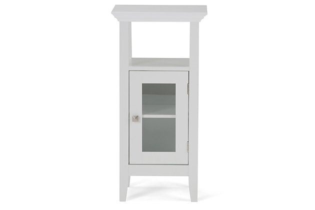 Acadian 30 Inch H X 15 Inch W Floor Storage Bath Cabinet In Pure White ... throughout How four drawer floor cabinets can transform small bathroom spaces