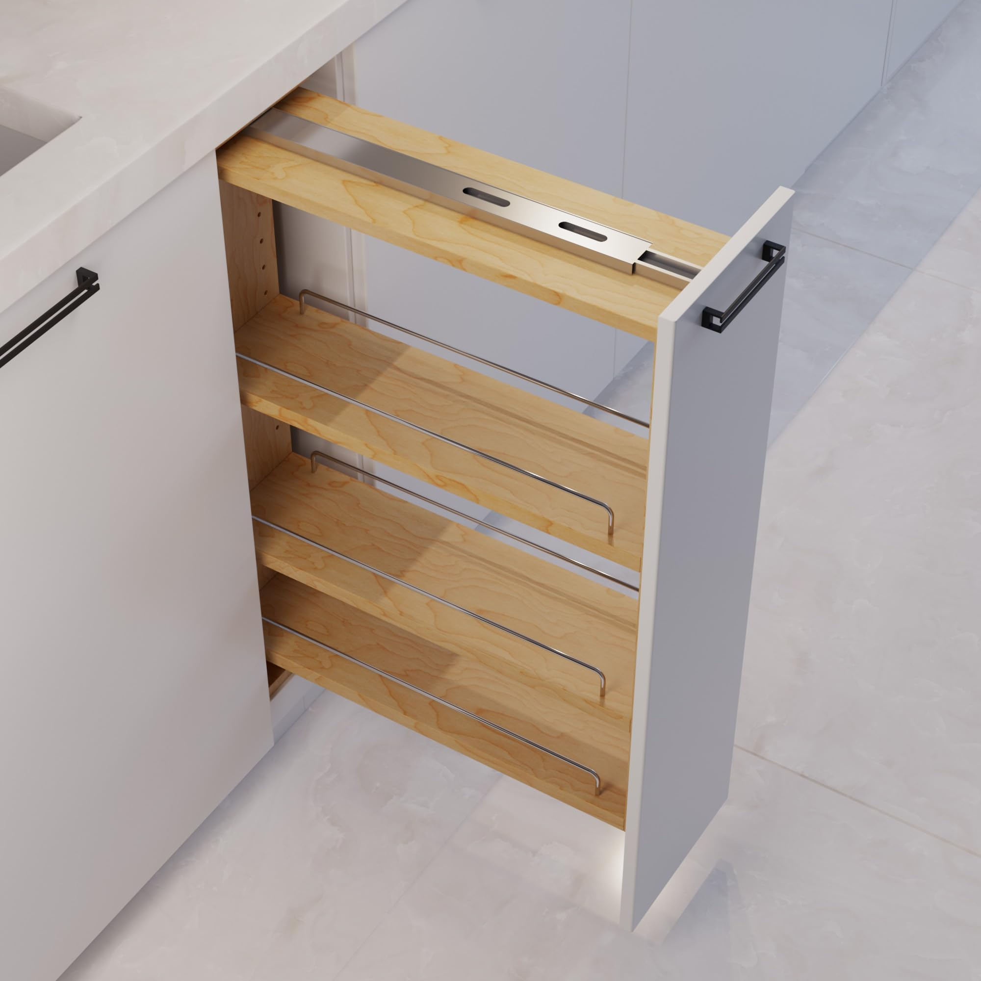 Amazon.com: Dowell 6" Base Filler Pullout Organizer With Adjustable ... with regard to Expert Tips for Selecting and Installing Wood Vanity Base Filler Pull Out Organizers in Modern Cabinetry