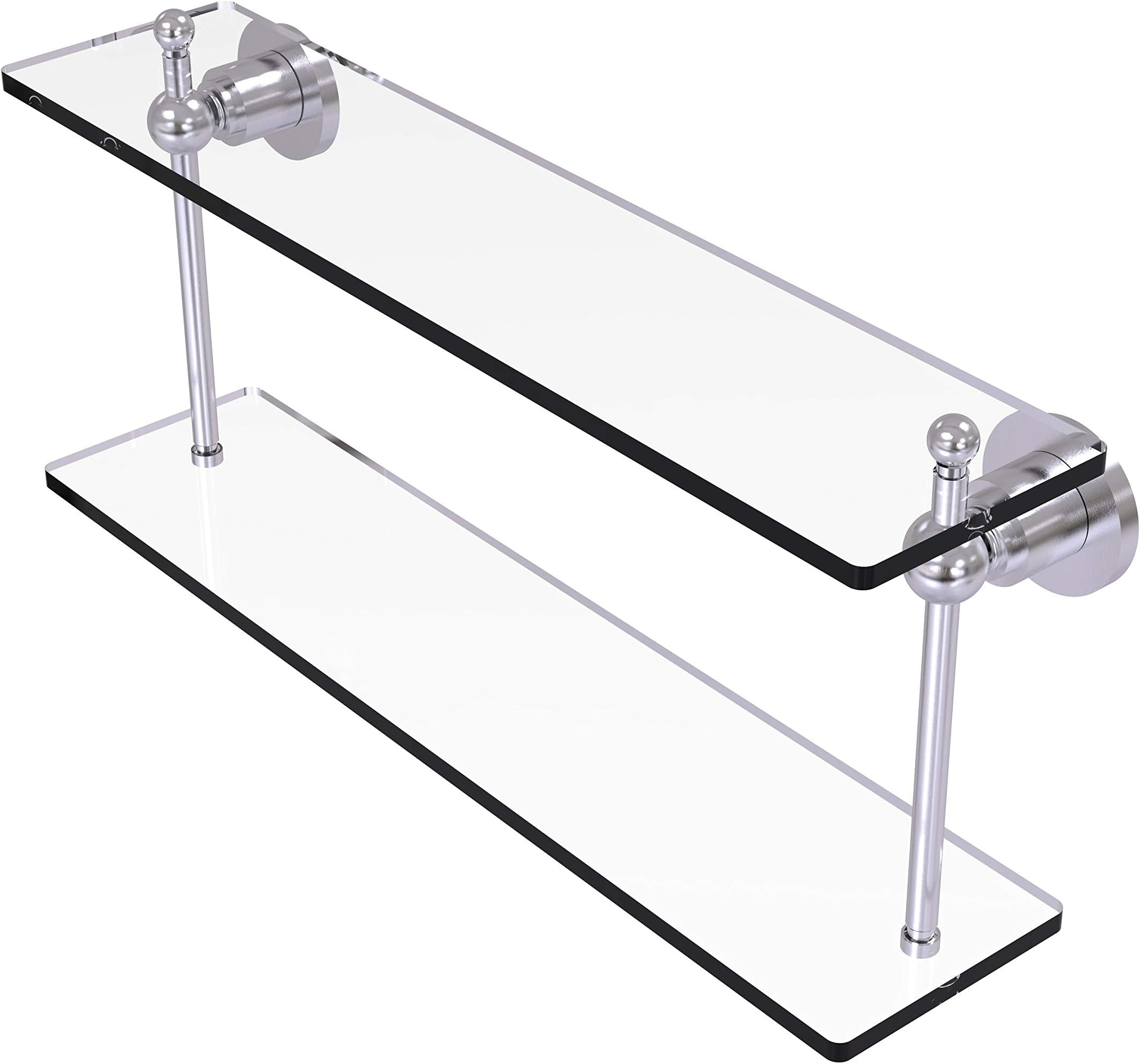 Amazon.com: Gatco 1392C Latitude Ii 17" L Two-Tier Glass Shelf, Chrome ... throughout Gatco Glass Shelf Transforming Modern Kitchen Aesthetics