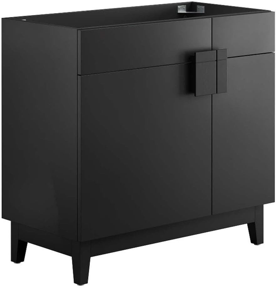 Amazon.com: Modway Eei-6400-Blk Miles 36” Bathroom Vanity Cabinet (Sink ... inside Exploring the Durability and Longevity of Steamforge's Premium Bathroom Cabinet Series