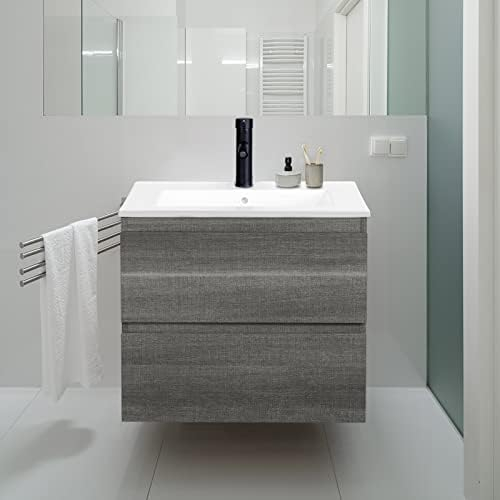 Amazon.com: Modway Maybelle Bathroom, 24" Wall-Mount Vanity, Green ... pertaining to Maybelle 24" Wall-Mount Bathroom Vanity Green Black