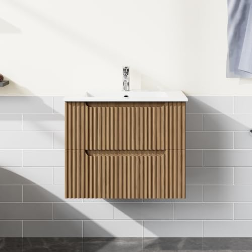 Amazon.com: Modway Render 24" Wall-Mount Bathroom Vanity Cabinet In ... for Vanity Art 24" Wall Mounted Bathroom Storage Cabinet