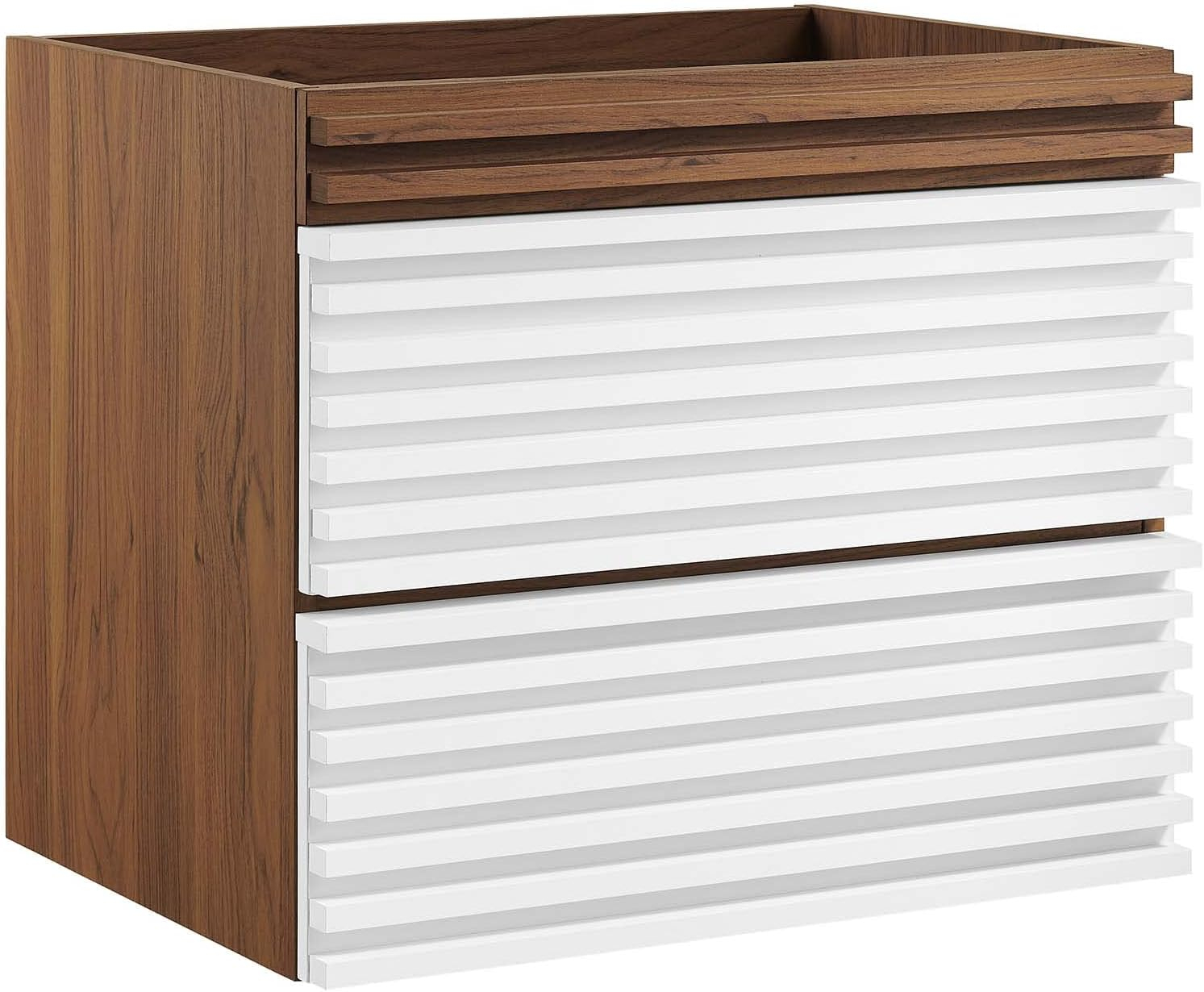 Amazon.com - Modway Render 24" Wall-Mount Bathroom Vanity Cabinet In ... with regard to Render 24 Wall-Mount Bathroom Vanity Cabinet (Sink Basin Not Included)