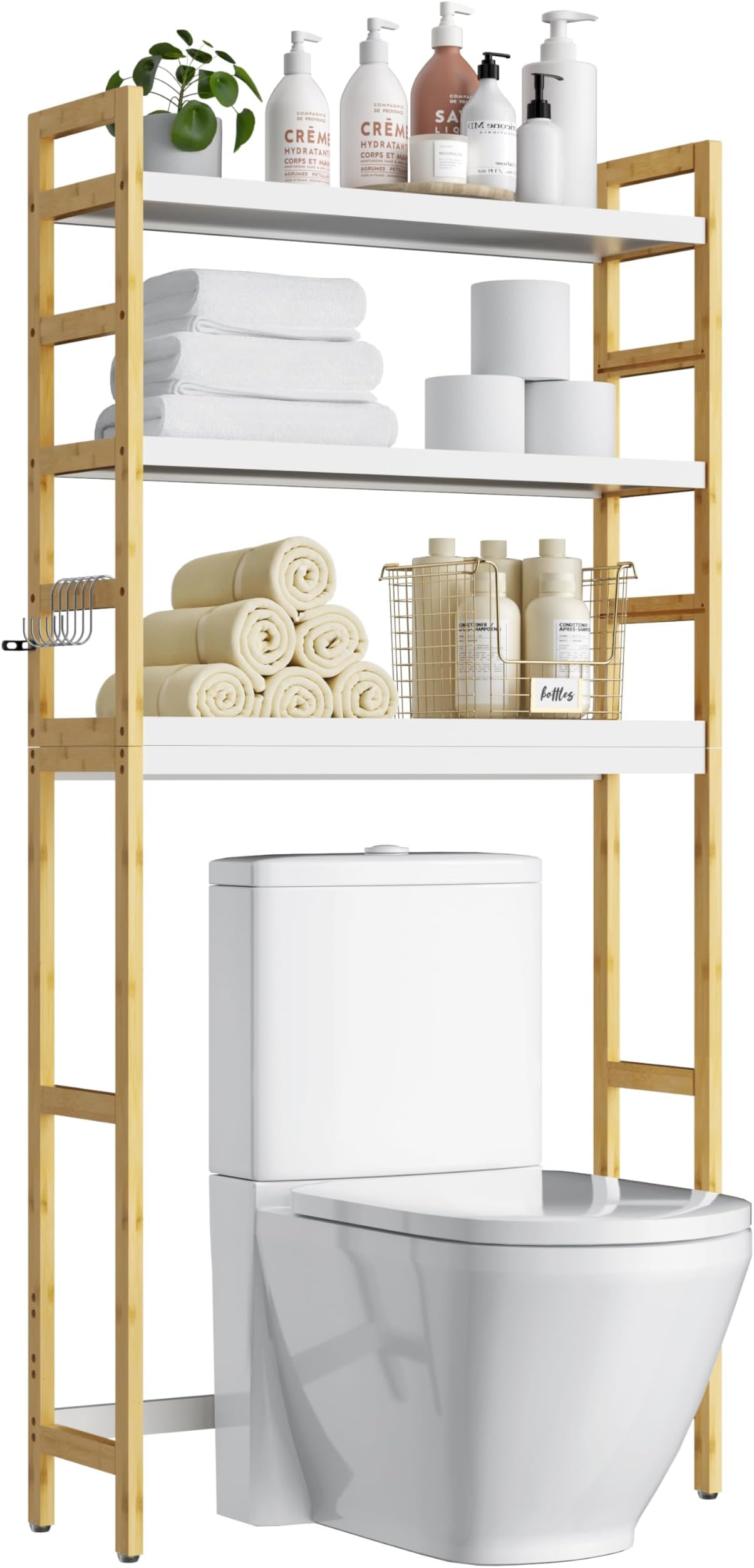 Amazon.com: Touch Of Class Eden Bathroom Space Saver Champagne Bronze ... regarding Aimee Space Saver