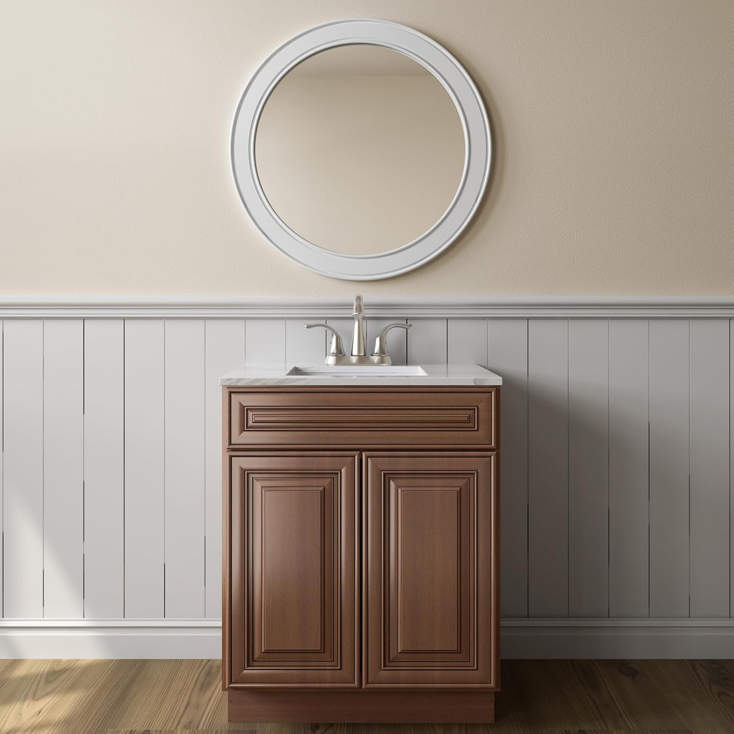 Aprilsoul Bathroom Vanity, 24" Bathroom Vanities, Wood Modern Uv ... with regard to Vanity Art Vanity Cabinet, 12", Brown
