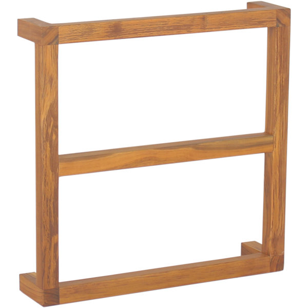 Aqua Teak Manada 3 Wall Towel Rack | Wayfair regarding Comparing Avanity Teak 16 inch towel racks with other bathroom accessories