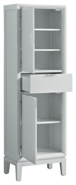 Avanity Emma 20" Linen Tower, Dove Gray - Transitional - Bathroom ... throughout Exploring the Versatility of Linen Towers in Contemporary Bathroom Design