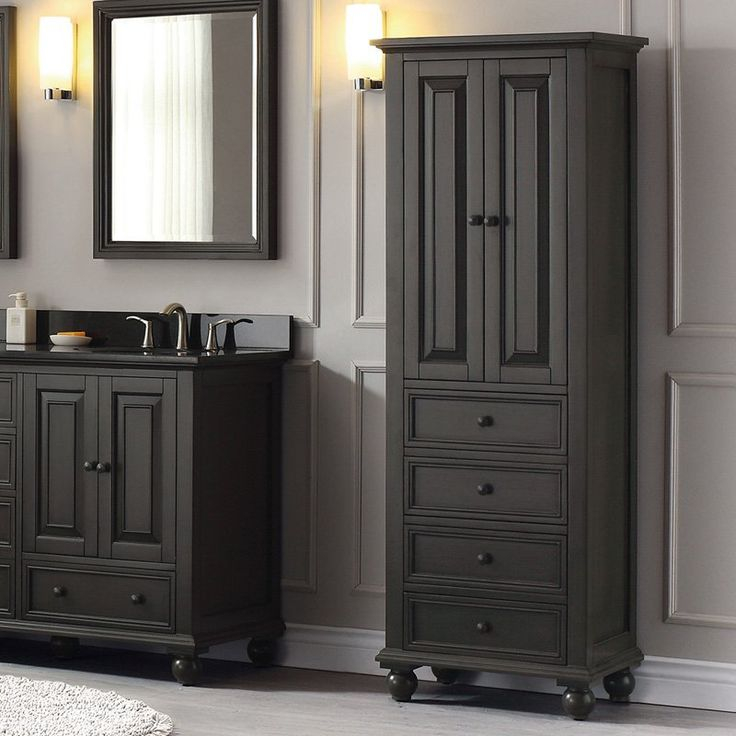 Avanity Thompson 24 In. Bathroom Linen Tower | Bathroom Linen Tower ... in How Avanity Thompson 24 inch linen compares to traditional materials