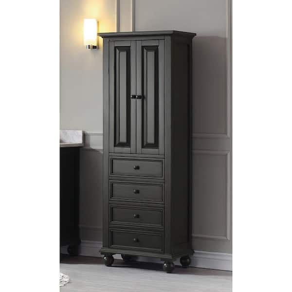 Avanity Thompson 24 In. W X 16 In. D X 67.5 In. H Charcoal Glaze ... inside Avanity Thompson 24" Linen