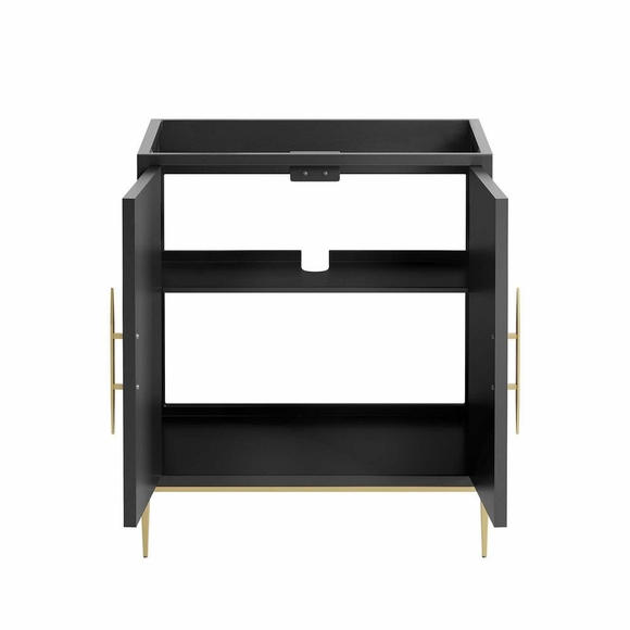 Awaken 30" Bathroom Vanity Cabinet In Black - Modern In Designs intended for Awaken 30 Bathroom Vanity