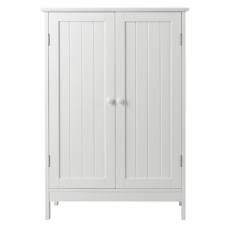 Bathroom Floor Storage Double Door Cupboard Cabinet - Costway pertaining to Bathroom Floor Storage Double Door Cupboard Cabinet