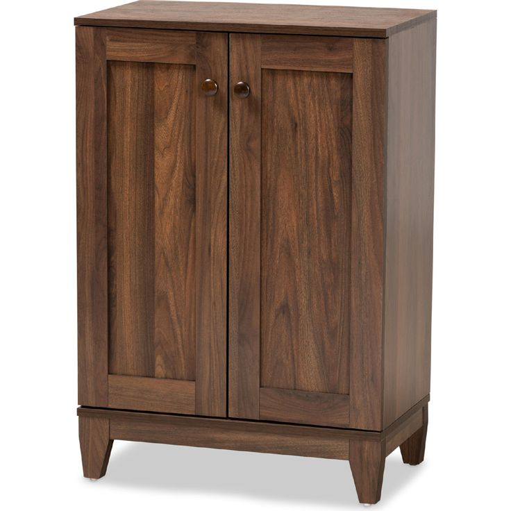 Baxton Studio Mpc8017-Walnut-Shoe Cabinet Nissa Storage Cabinet Walnut ... with regard to Maintaining Your Boston 19" Storage Cabinet with Walnut Finish for Long-Term Use