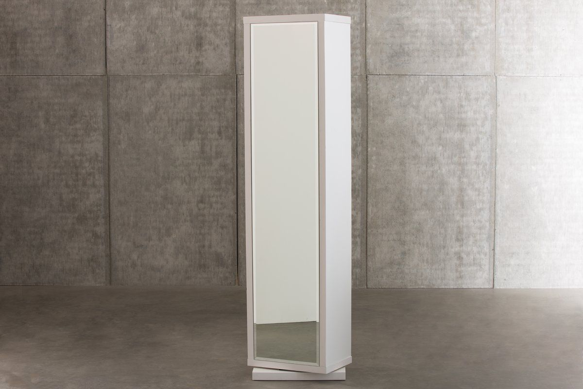 Bella Home Deluxe 17.25" W X 71" H Linen Tower | All Modern, Amazing ... in Bella Home Deluxe 71" Full-Length Mirror And Swivel Shelving Unit, Merlot