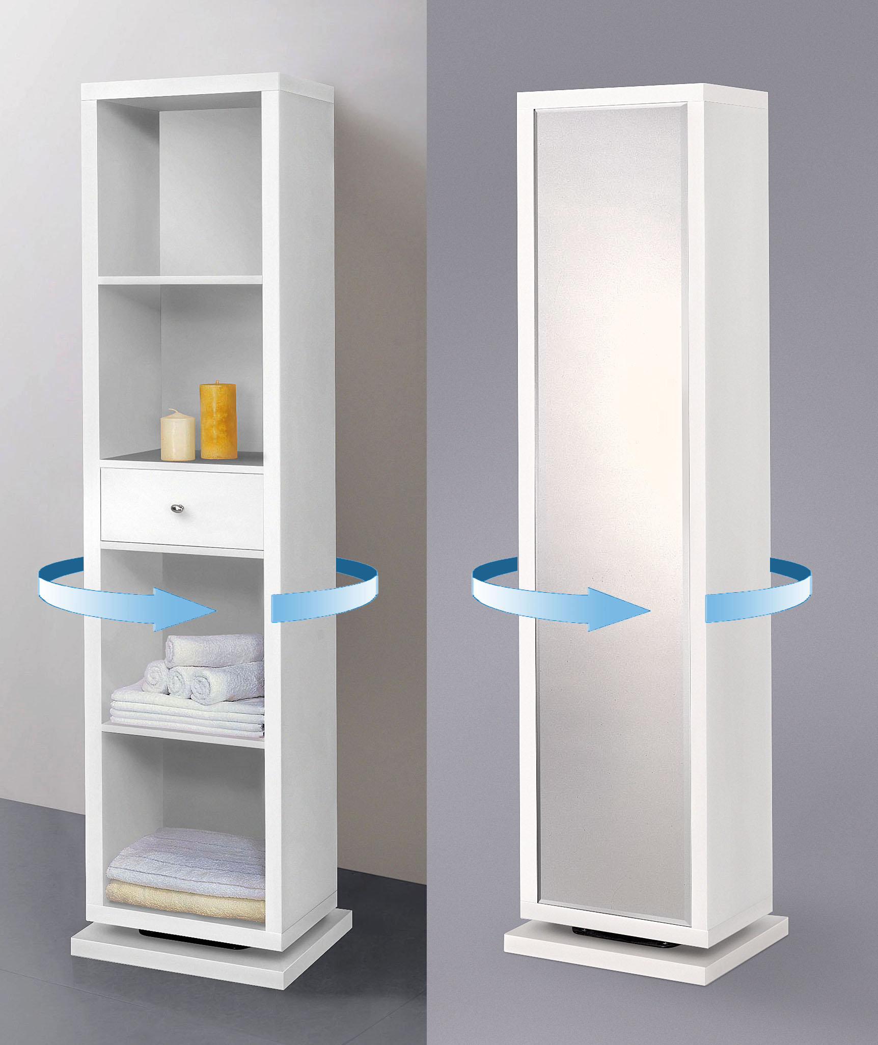Bella Home Deluxe 71" Full-Length Mirror And Swivel Shelving Unit ... in How Contemporary Home Furnishings Balance Functionality and Aesthetics
