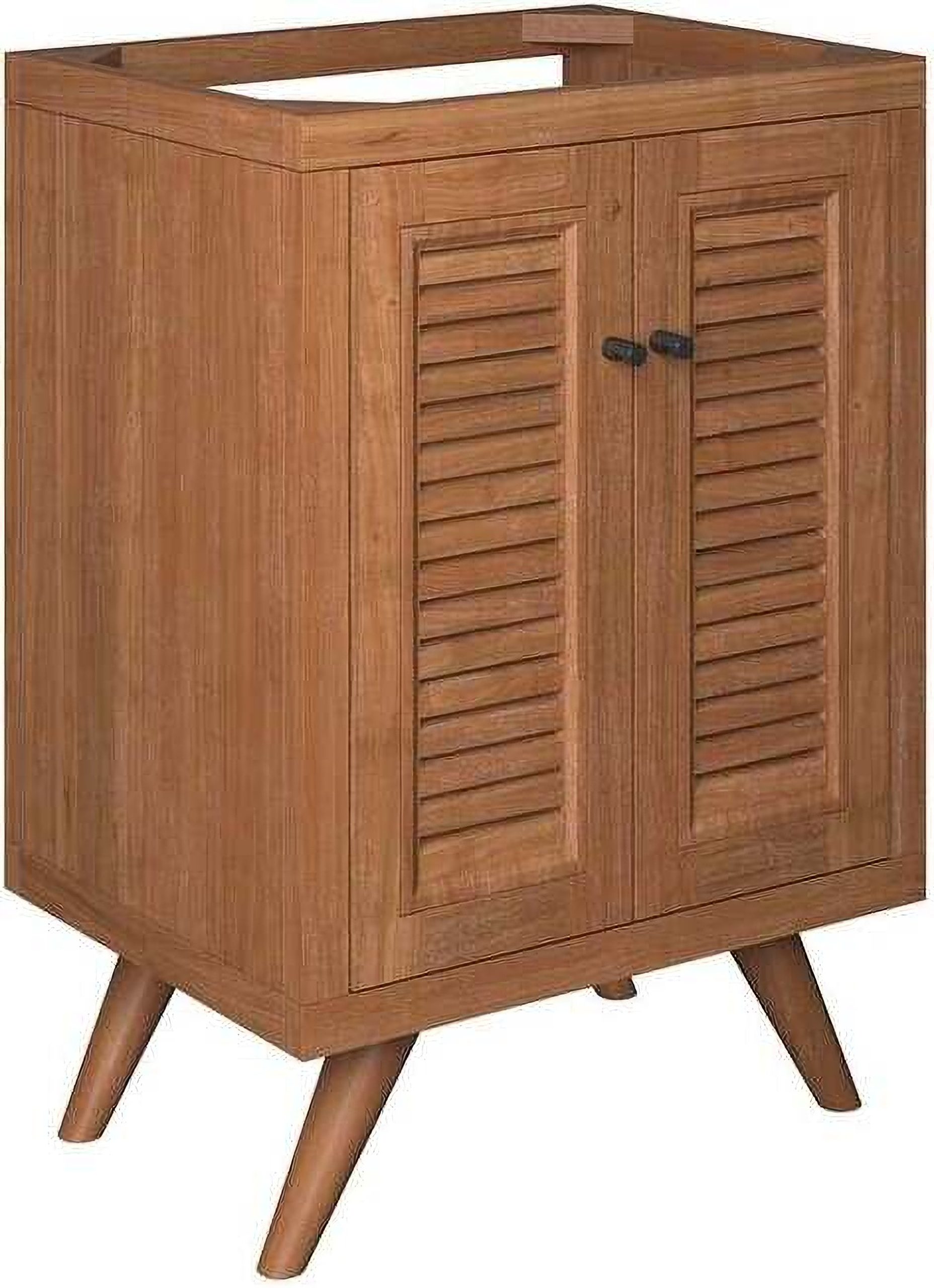 Birdie 24 Inch Teak Wood Bathroom Vanity Cabinet In Natural By Modway ... with regard to Maximizing Storage and Style with Modern Bathroom Vanity Solutions