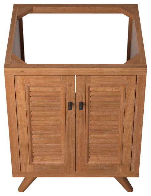 Birdie 24" Teak Wood Bathroom Vanity Cabinet (Sink Basin Not Included ... throughout Birdie 36" Teak Wood Bathroom Vanity Cabinet (Sink Basin Not Included) - Natural