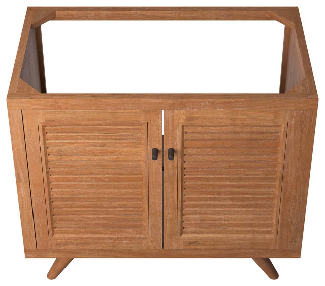 Birdie 36" Teak Wood Bathroom Vanity Cabinet (Sink Basin Not Included ... in The Artisan Craftsmanship Behind Natural Wood Bathroom Cabinets