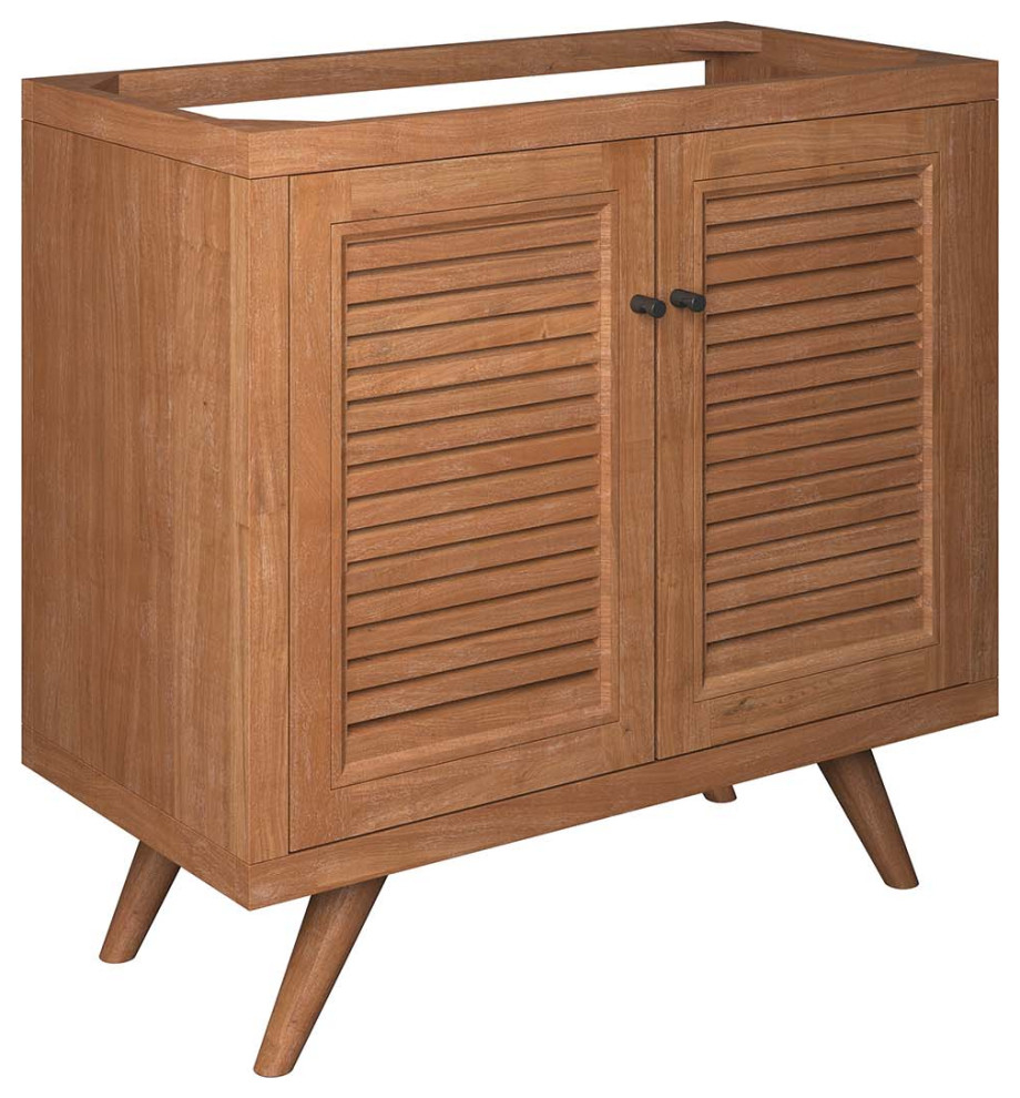 Birdie 36" Teak Wood Bathroom Vanity Cabinet (Sink Basin Not Included ... inside Birdie 36" Teak Wood Bathroom Vanity Cabinet (Sink Basin Not Included) - Natural