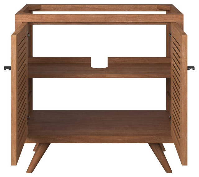 Birdie 36" Teak Wood Bathroom Vanity Cabinet (Sink Basin Not Included ... intended for Birdie 36" Teak Wood Bathroom Vanity Cabinet (Sink Basin Not Included) - Natural