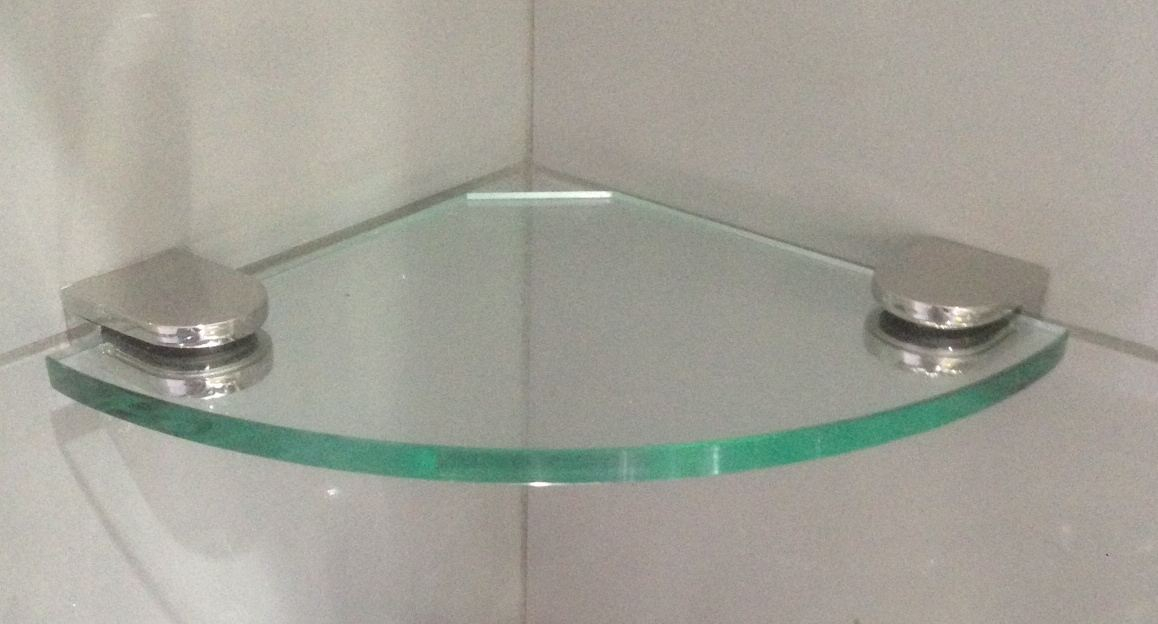 Corner Glass Shelf Bathroom for Designing Functional Bathrooms with Elegant Glass Shelving