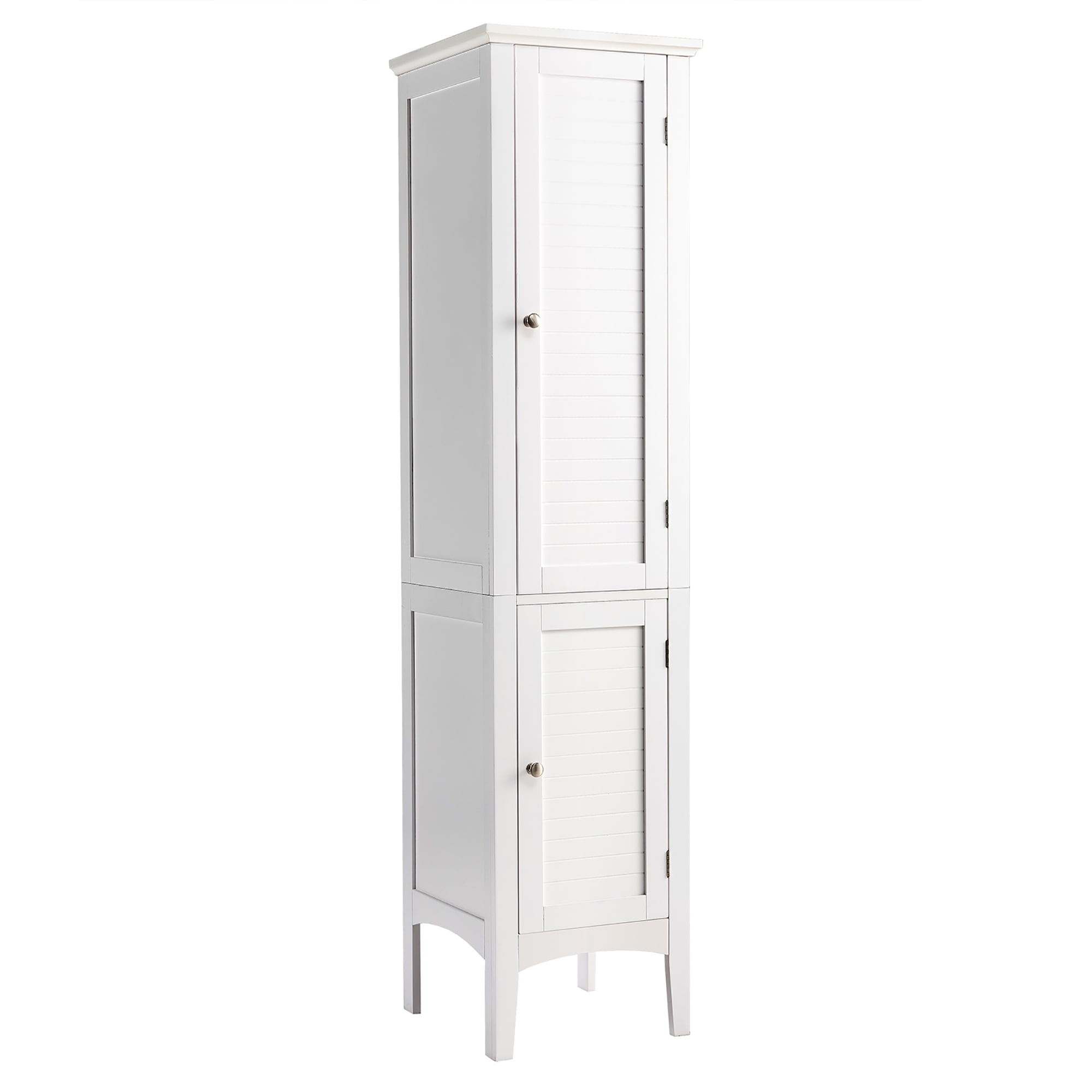 Costway Bathroom Storage Freestanding Cabinet Linen Tower Kitchen ... within 20" Wide Bathroom Linen Storage Freestanding Cabinet