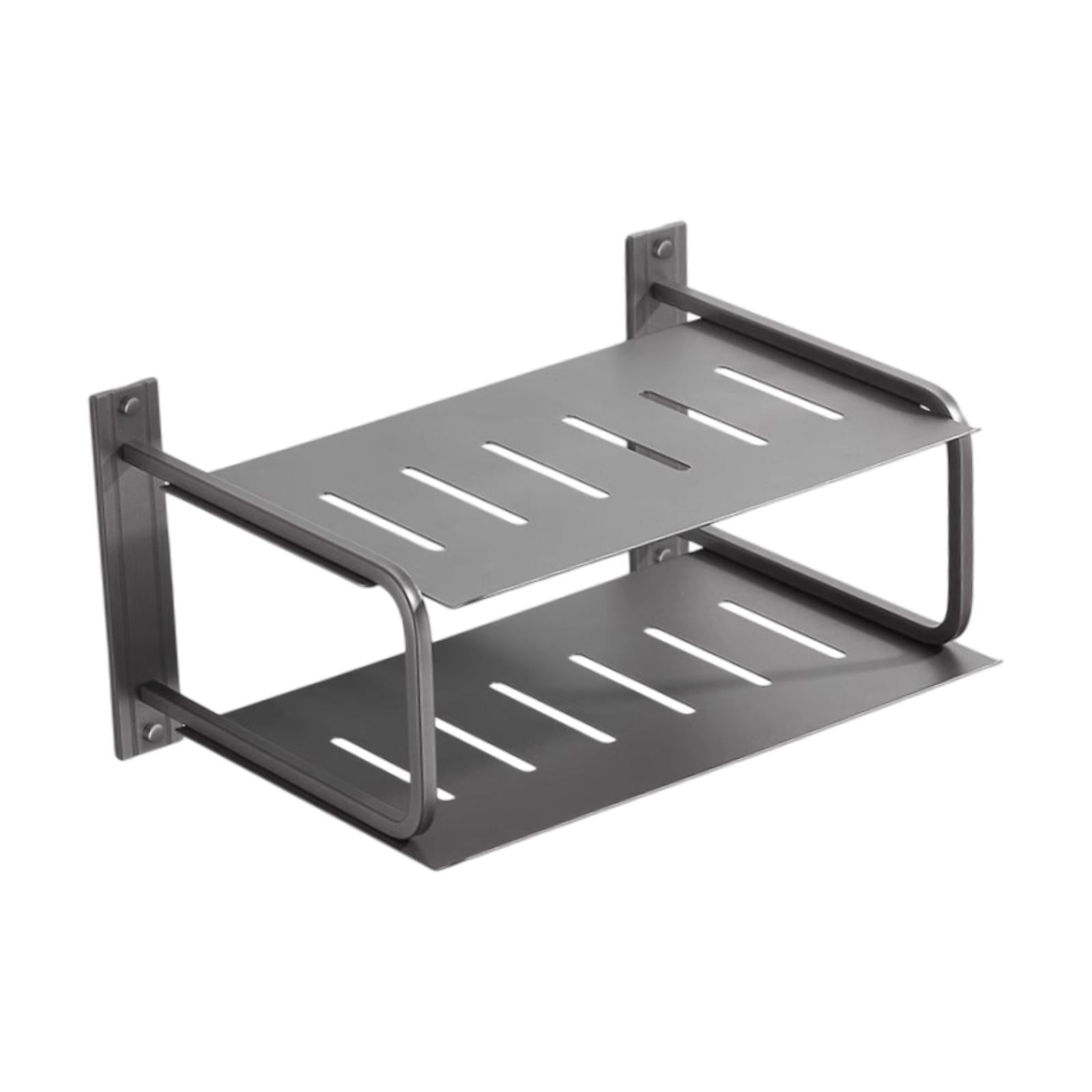 Deevoka 2 Layers Shelf Wall Mount Aluminum For Office Tv Boxes Living ... inside Aeri Small Single Shelf Wall Mount Aluminum Structure