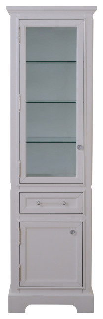 Derby Collection Linen Cabinet, White - Transitional - Bathroom ... intended for The Hidden Stories Behind Each Linen Cabinet Derby Piece and What Makes Them So Special