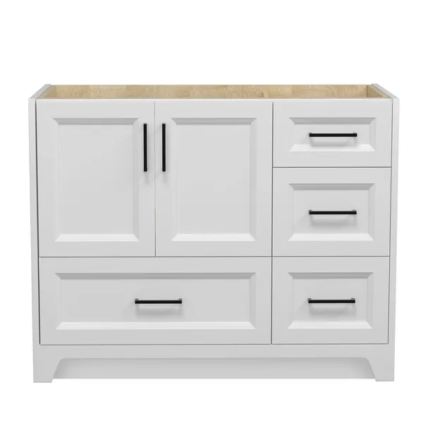 Dropship Solid Wood 42 Inch Bathroom Vanity Without Top Sink, Modern ... throughout Exploring the Versatility of Single Base Storage Cabinets in Modern Bathrooms