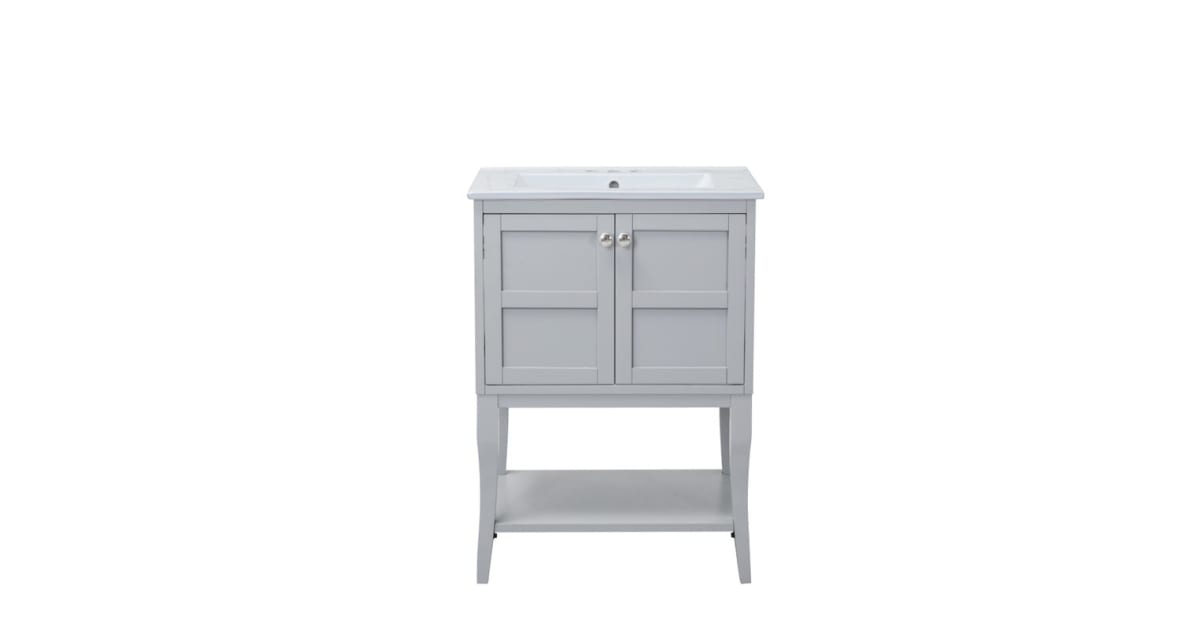 Elegant Lighting Vf2101 Mason 24" Free Standing Single Basin Vanity Set ... in Elegant Vf2101 2 Doors Cabinet