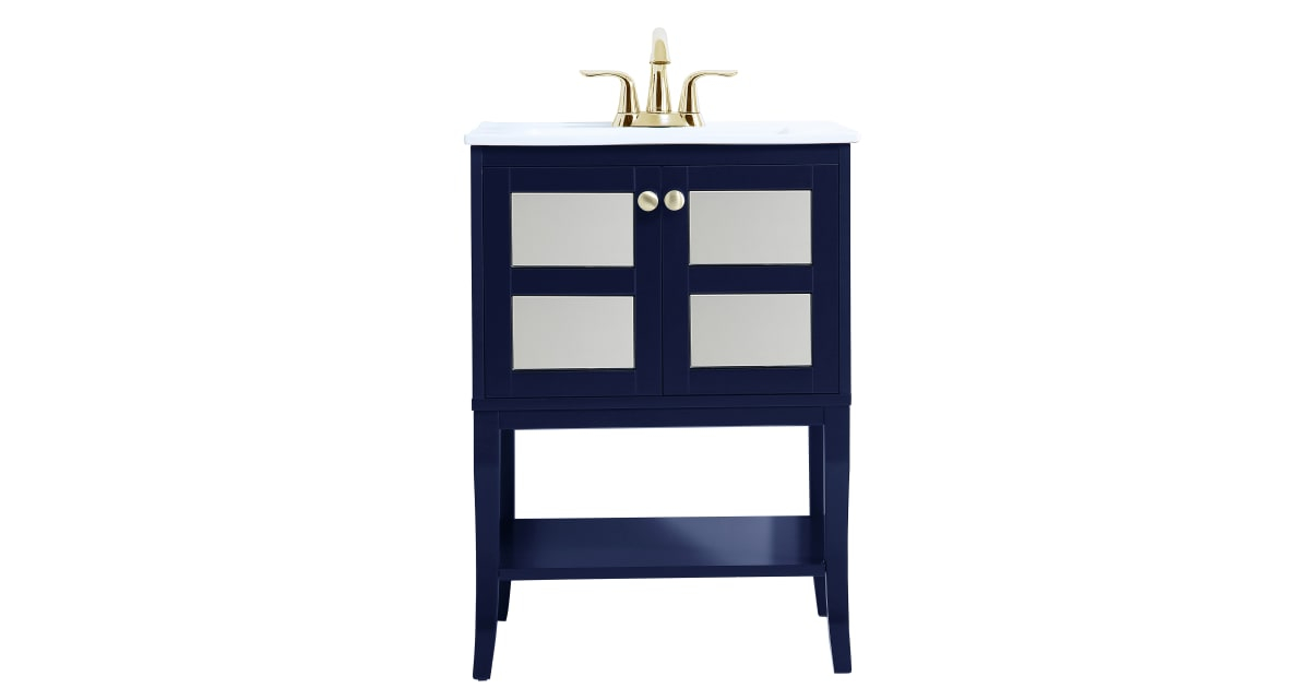 Elegant Lighting Vf2101Mrbl Mason 24" Free Standing Single Basin Vanity ... inside The Practical Benefits of Choosing Elegant VF2101 2 Doors Cabinet