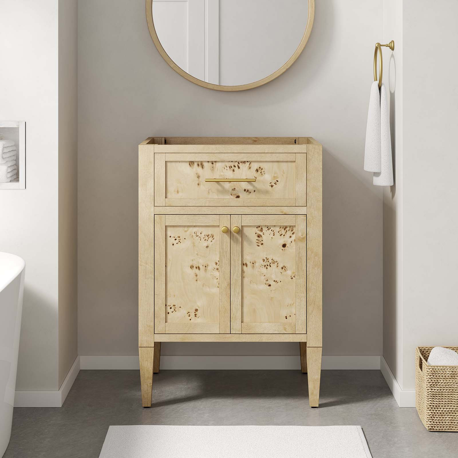 Elysian 24" Wood Bathroom Vanity Cabinet (Sink Basin Not Included ... in Real user experiences with Elysian 24 inch wood bathroom vanity cabinet burgundy