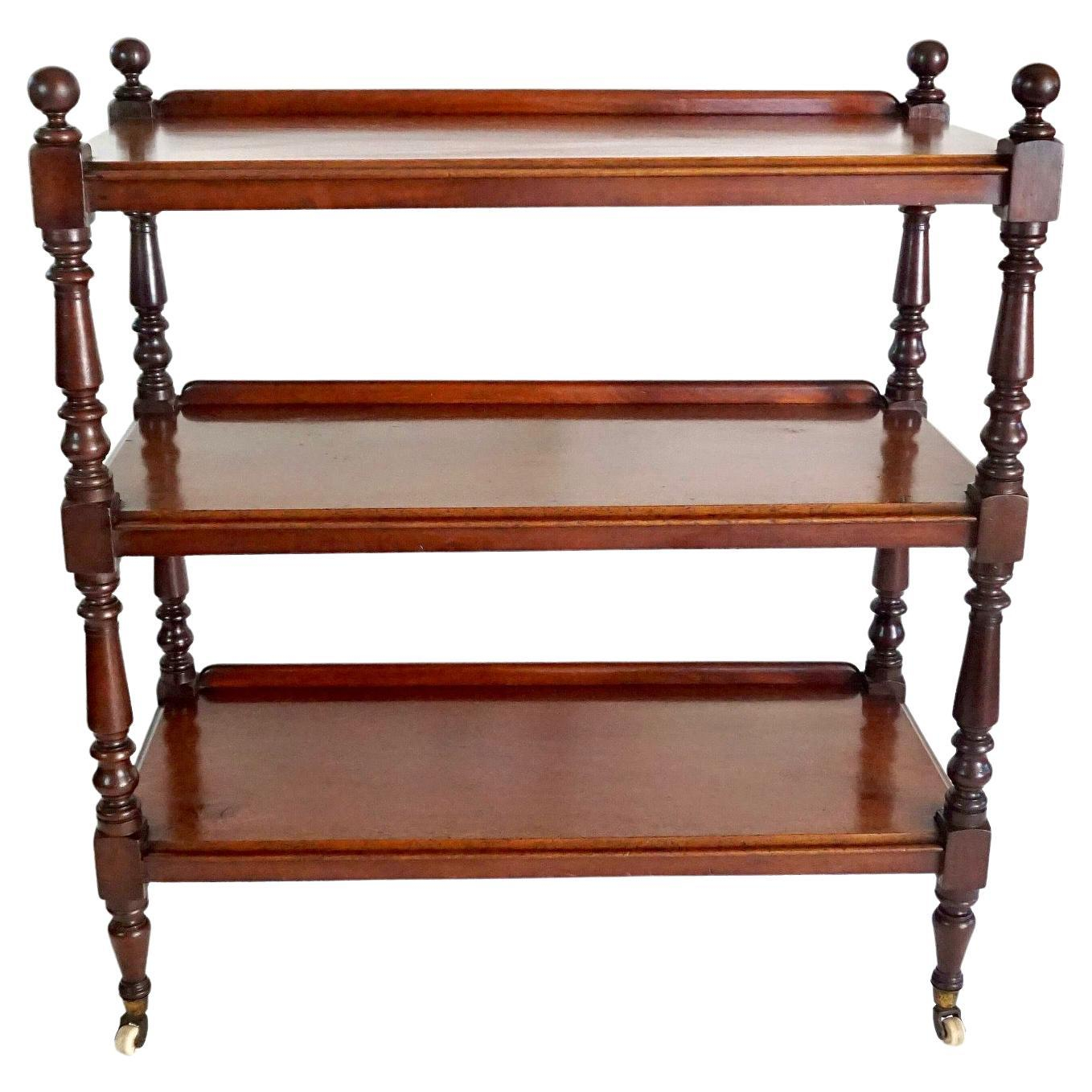 English Mahogany Three-Tier Etagere At 1Stdibs pertaining to Three Tier Etagere With