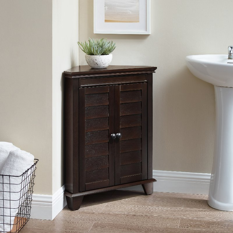 Espresso Two Door Corner Cabinet - Lydia | Rc Willey Furniture Store in Building Your Own Lydia Corner Cabinet Espresso Experience at Home