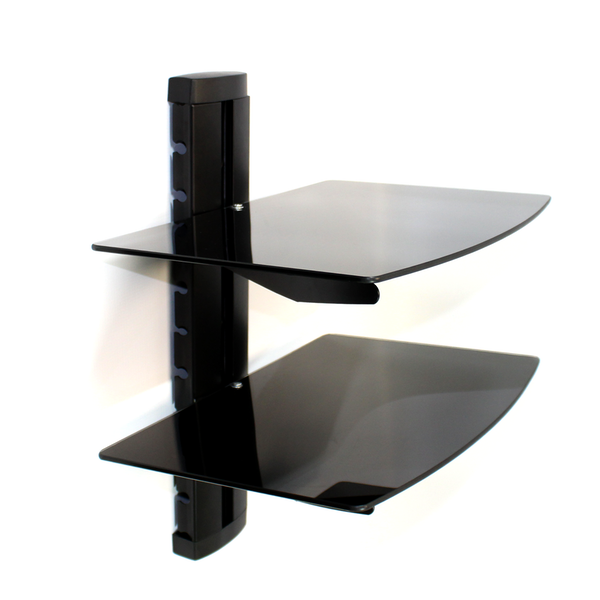 Fine Beautiful Black Glass Floating Shelf Welland Shelves throughout Black Smoke Glass Floating Shelf