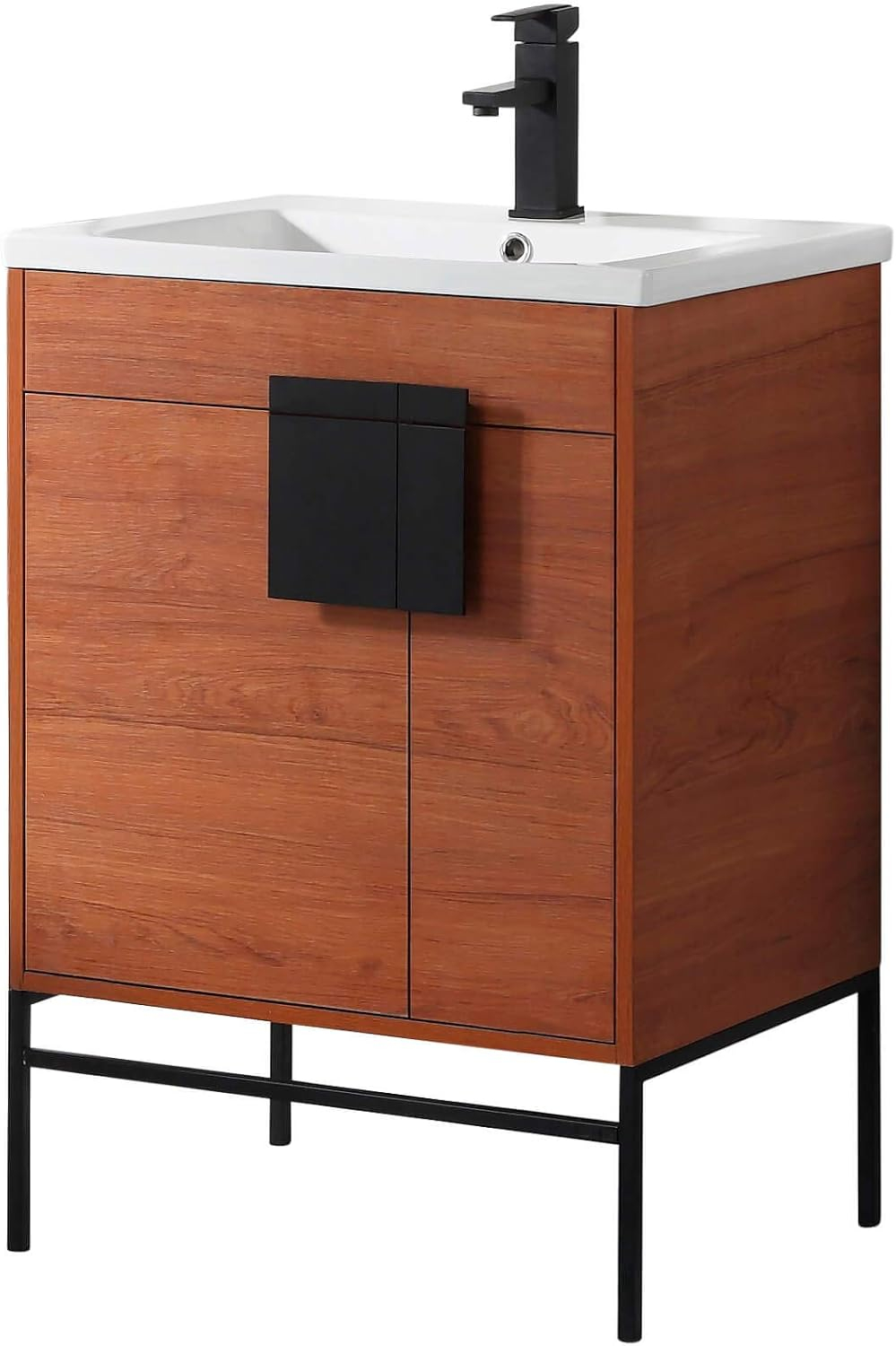 Fine Fixtures - Shawbridge Vanity 24" Wide - Walnut - Amazon.com within Understanding the Shawbridge Collection Bathroom Drawer System