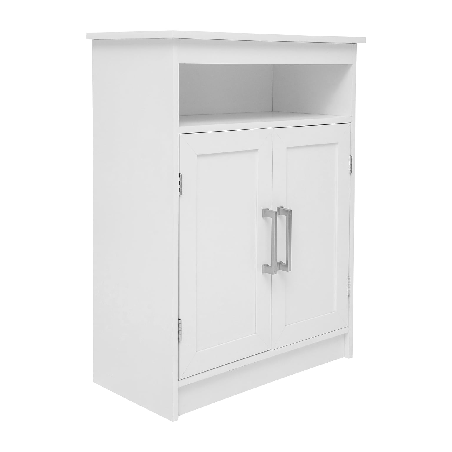 Flash Furniture Vega 31.5" Bathroom Storage Cabinet Organizer With 3 ... inside Vega Bathroom Storage Cabinet Organizer, White