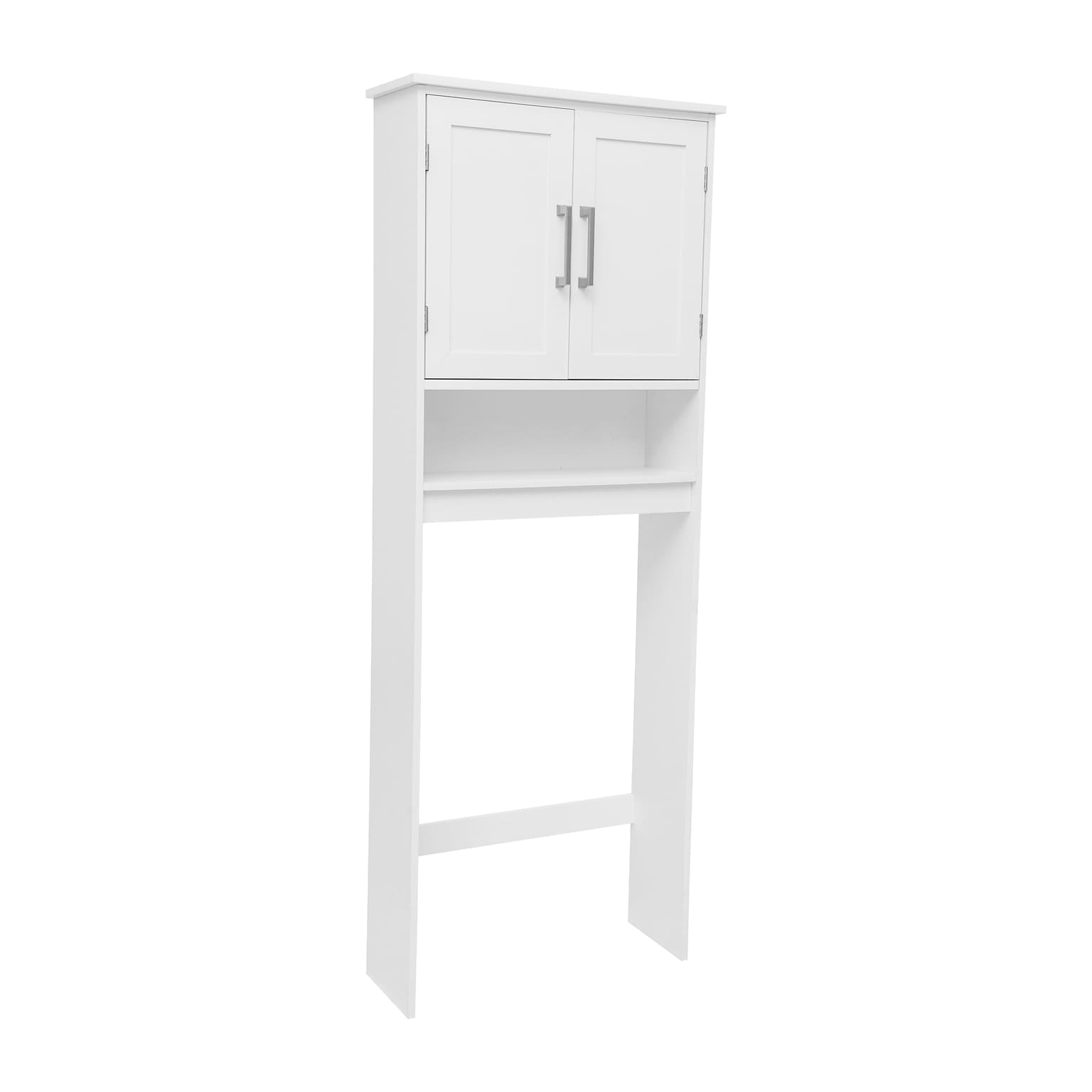 Flash Furniture Vega 66.25" Over The Toilet Storage Cabinet Organizer ... regarding Vega Bathroom Storage Cabinet Organizer, White