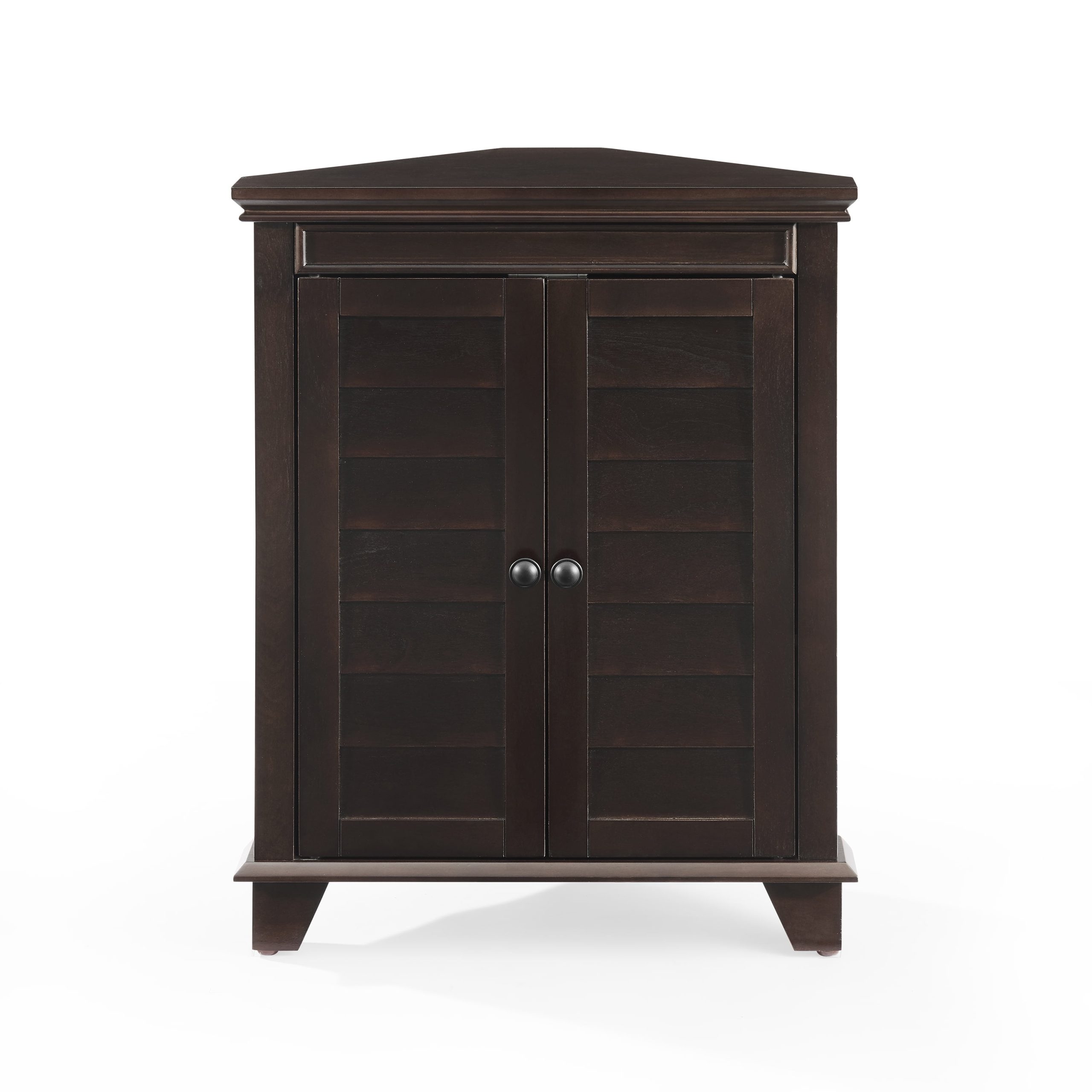Free Shipping! Crosley Furniture Lydia Wood 2 Door Corner Storage ... in Lydia Corner Cabinet Espresso