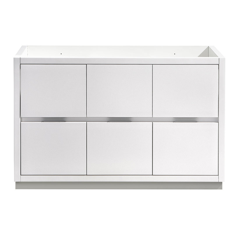 Fresca Valencia 48" Glossy White Freestanding Single Modern Bathroom ... with regard to Fresca Fcb8436Wh Valencia 36" Glossy White Free Standing Bathroom Cabinet