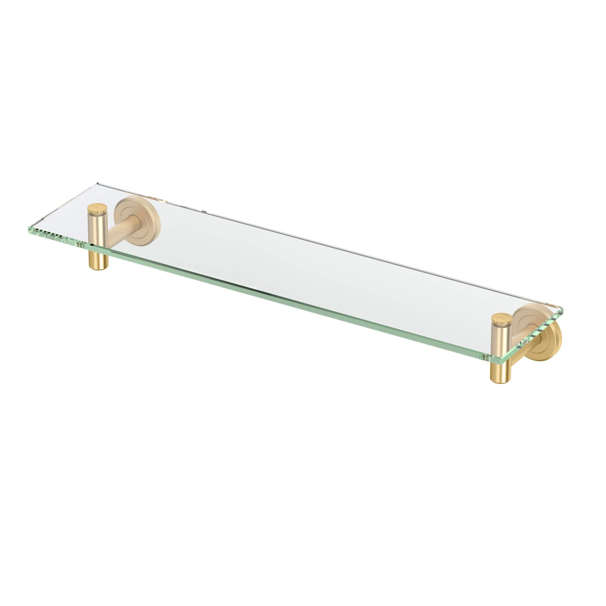 Gatco 4236 Latitude Ii, Glass Shelf, 20”, Brushed Brass/Wall Mounted ... inside Gatco Glass Shelf